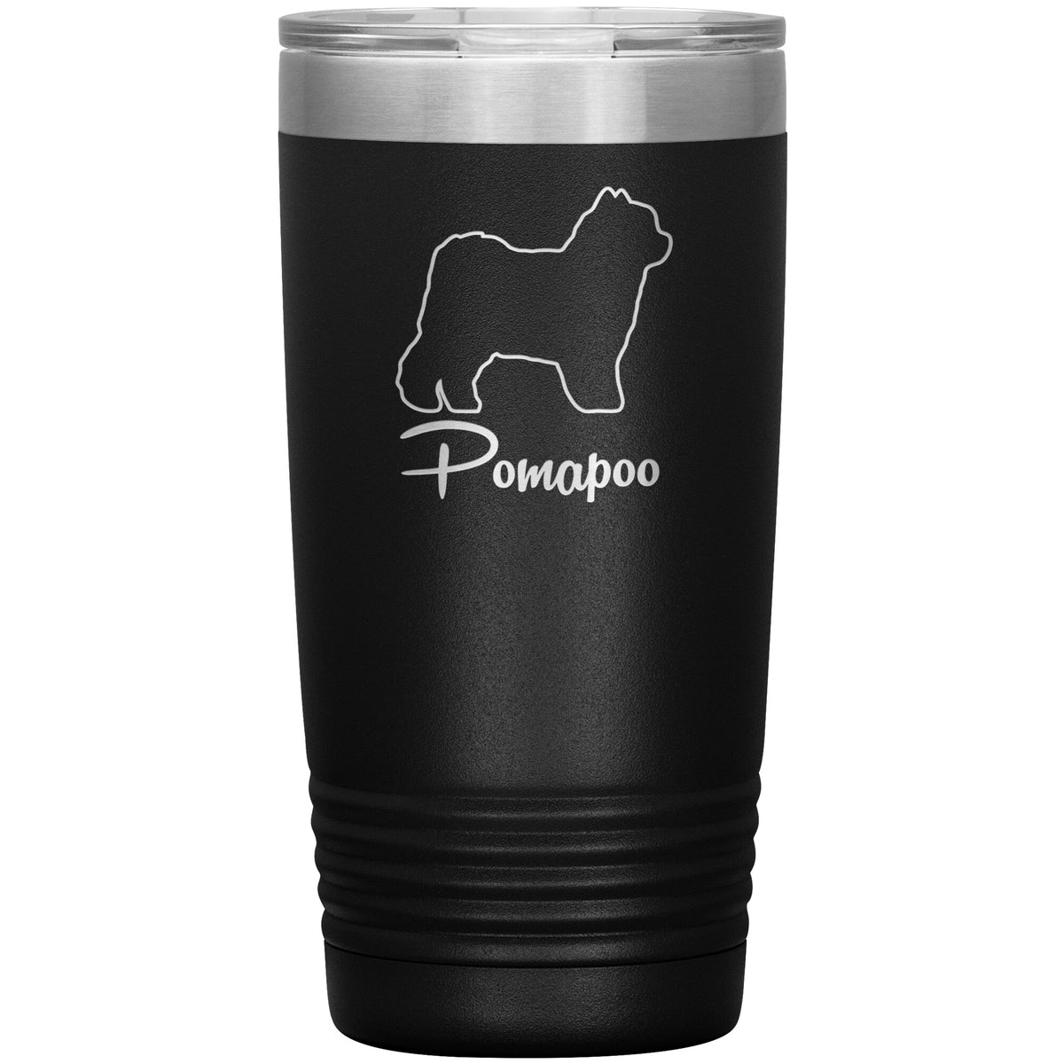 Pomapoo Dog Outlined Silhouette 20oz Insulated Tumbler