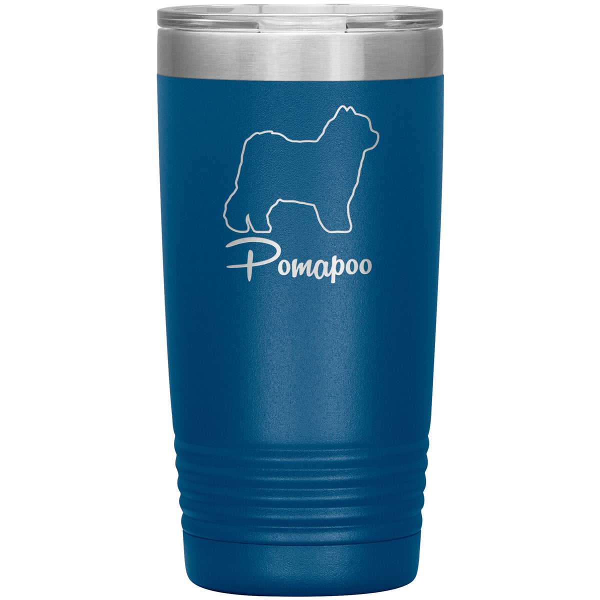 Pomapoo Dog Outlined Silhouette 20oz Insulated Tumbler