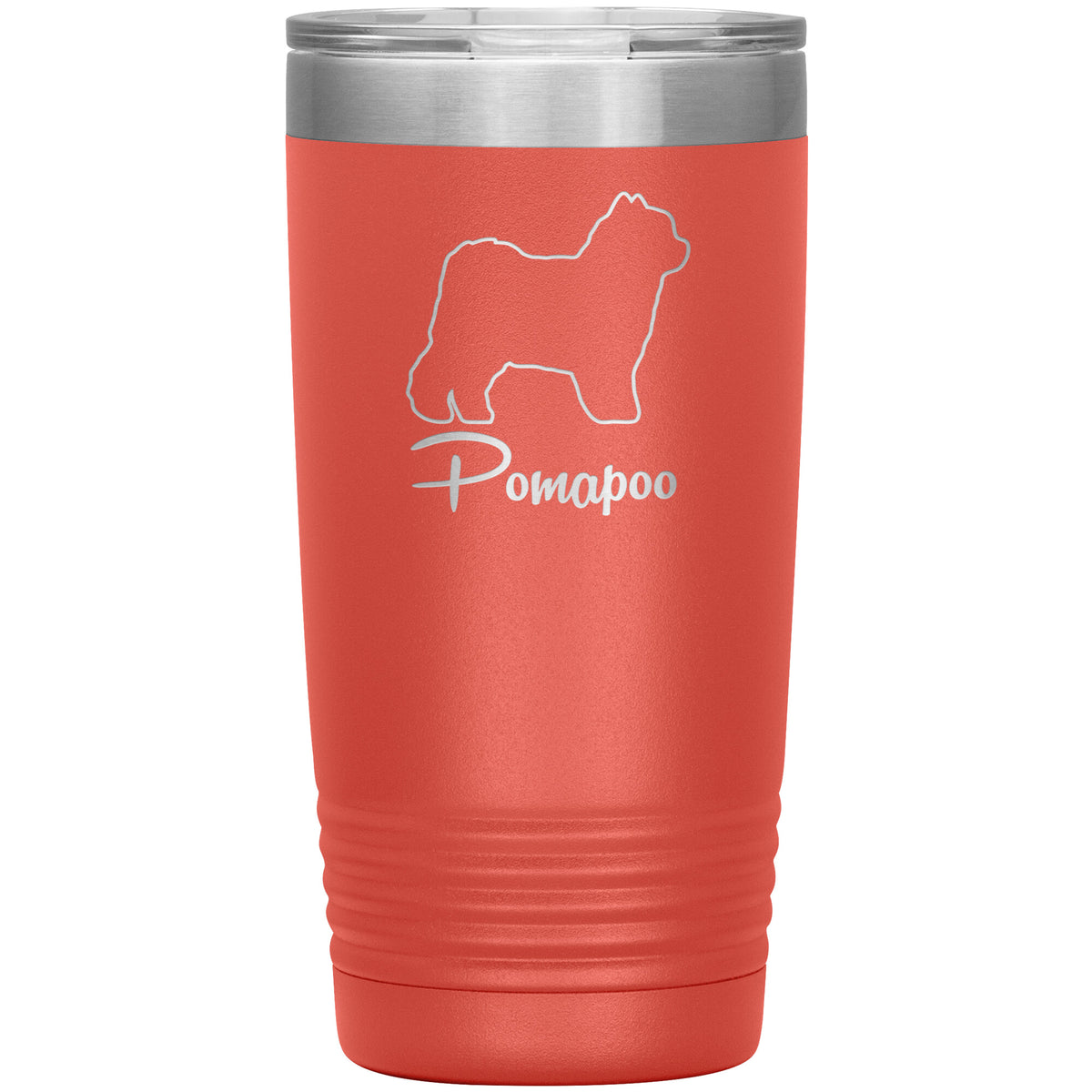 Pomapoo Dog Outlined Silhouette 20oz Insulated Tumbler