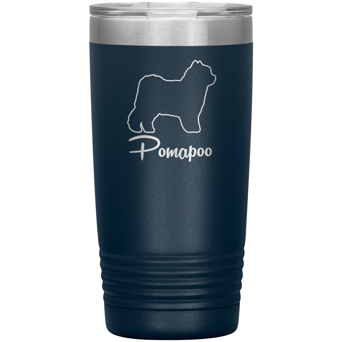 Pomapoo Dog Outlined Silhouette 20oz Insulated Tumbler