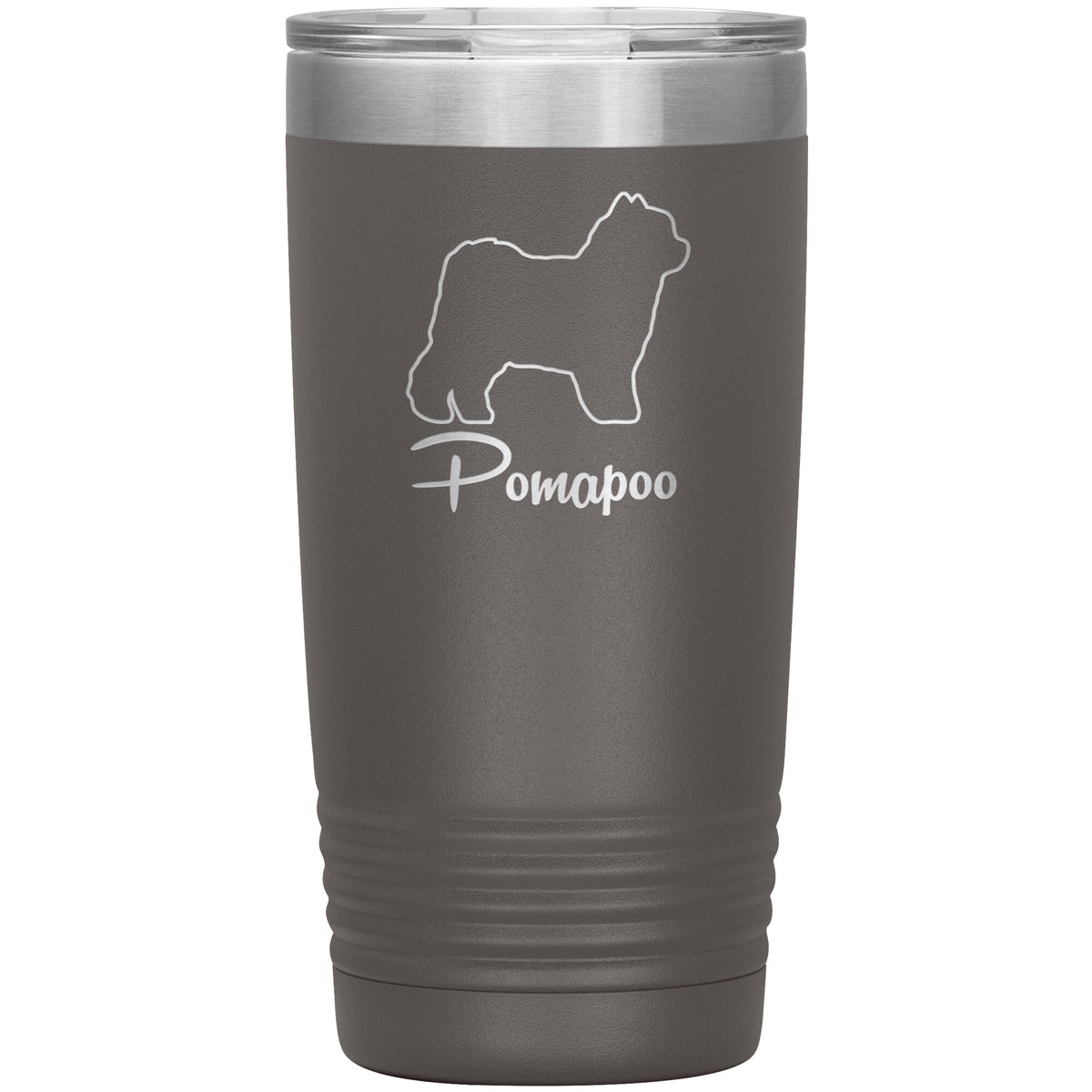 Pomapoo Dog Outlined Silhouette 20oz Insulated Tumbler