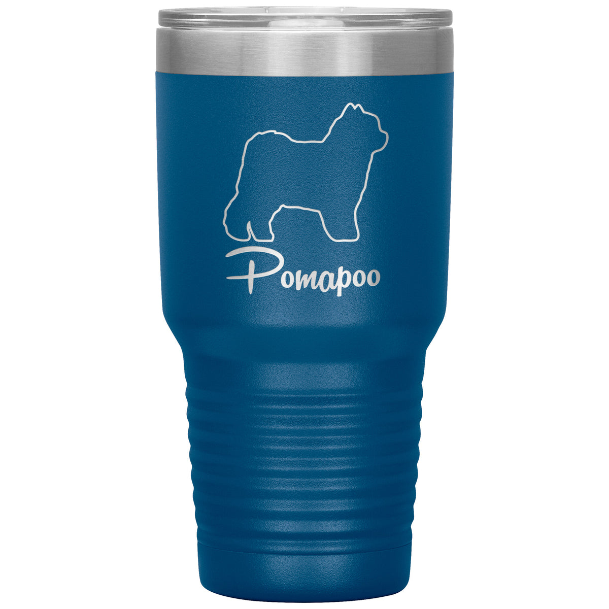 Pomapoo Dog Outlined Silhouette 30oz Insulated Tumbler