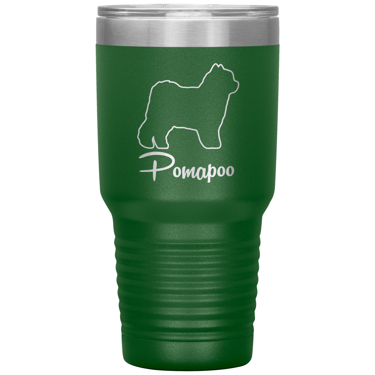 Pomapoo Dog Outlined Silhouette 30oz Insulated Tumbler