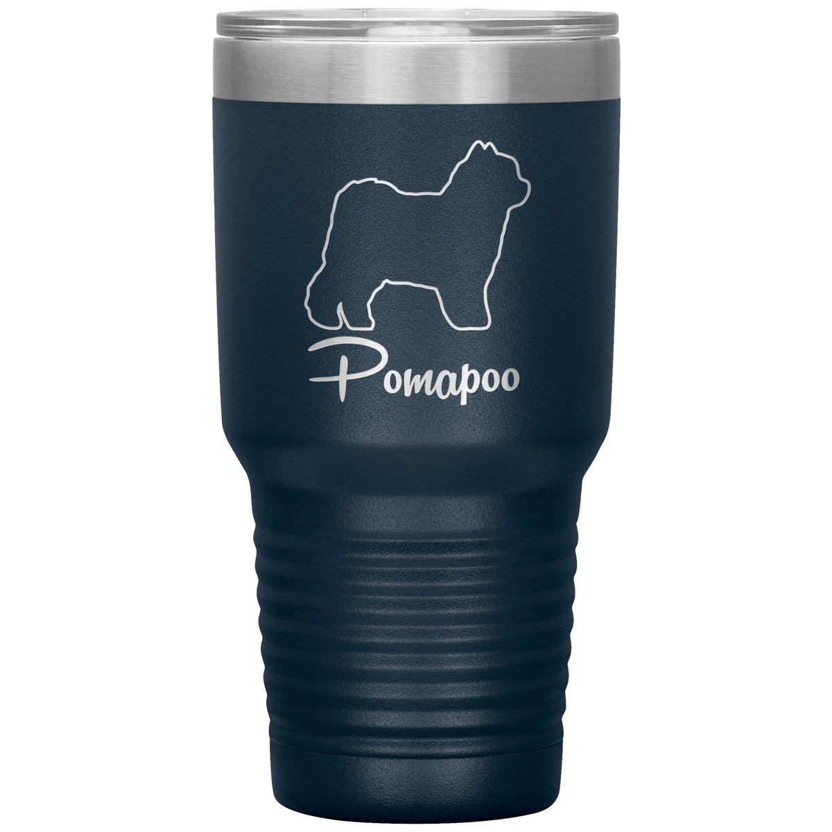 Pomapoo Dog Outlined Silhouette 30oz Insulated Tumbler