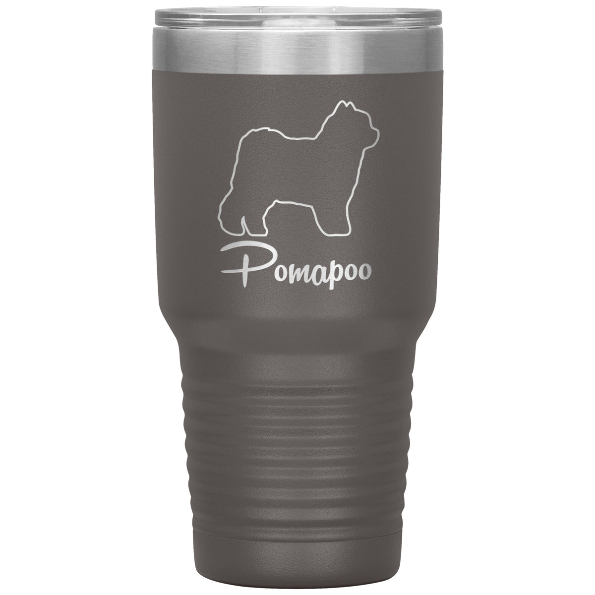 Pomapoo Dog Outlined Silhouette 30oz Insulated Tumbler