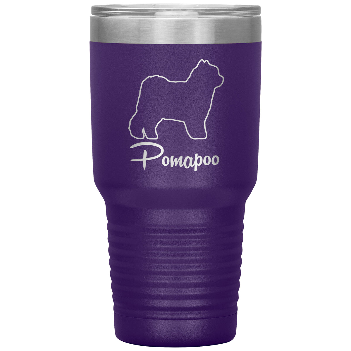 Pomapoo Dog Outlined Silhouette 30oz Insulated Tumbler