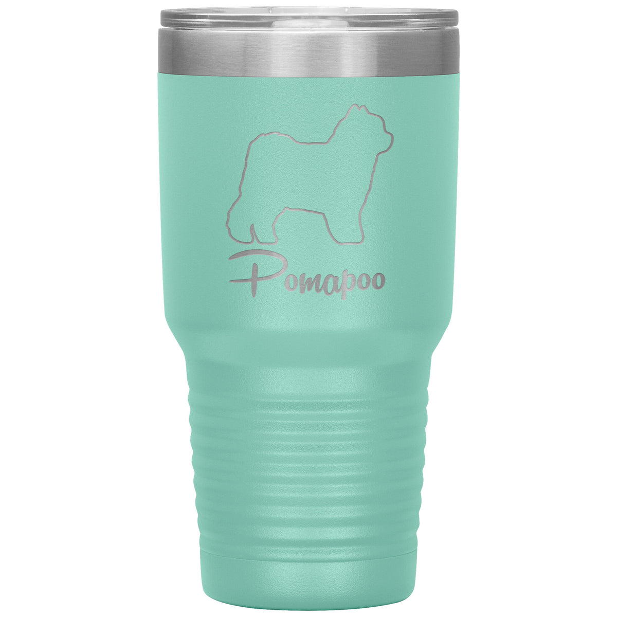 Pomapoo Dog Outlined Silhouette 30oz Insulated Tumbler