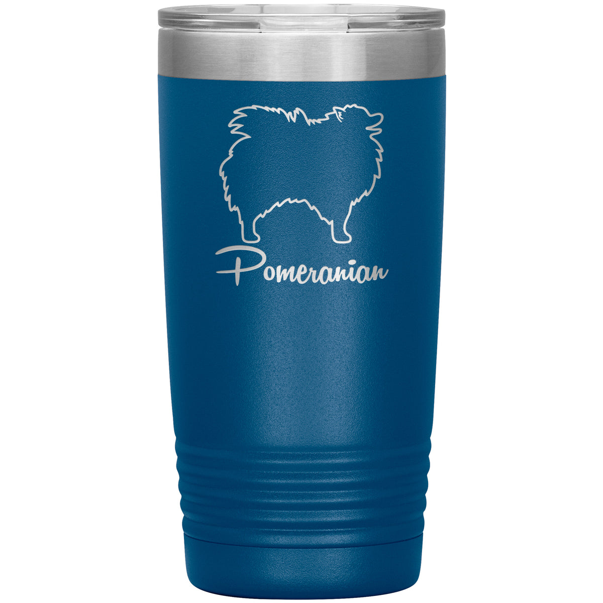 Pomeranian Dog Outlined Silhouette 20oz Insulated Tumbler