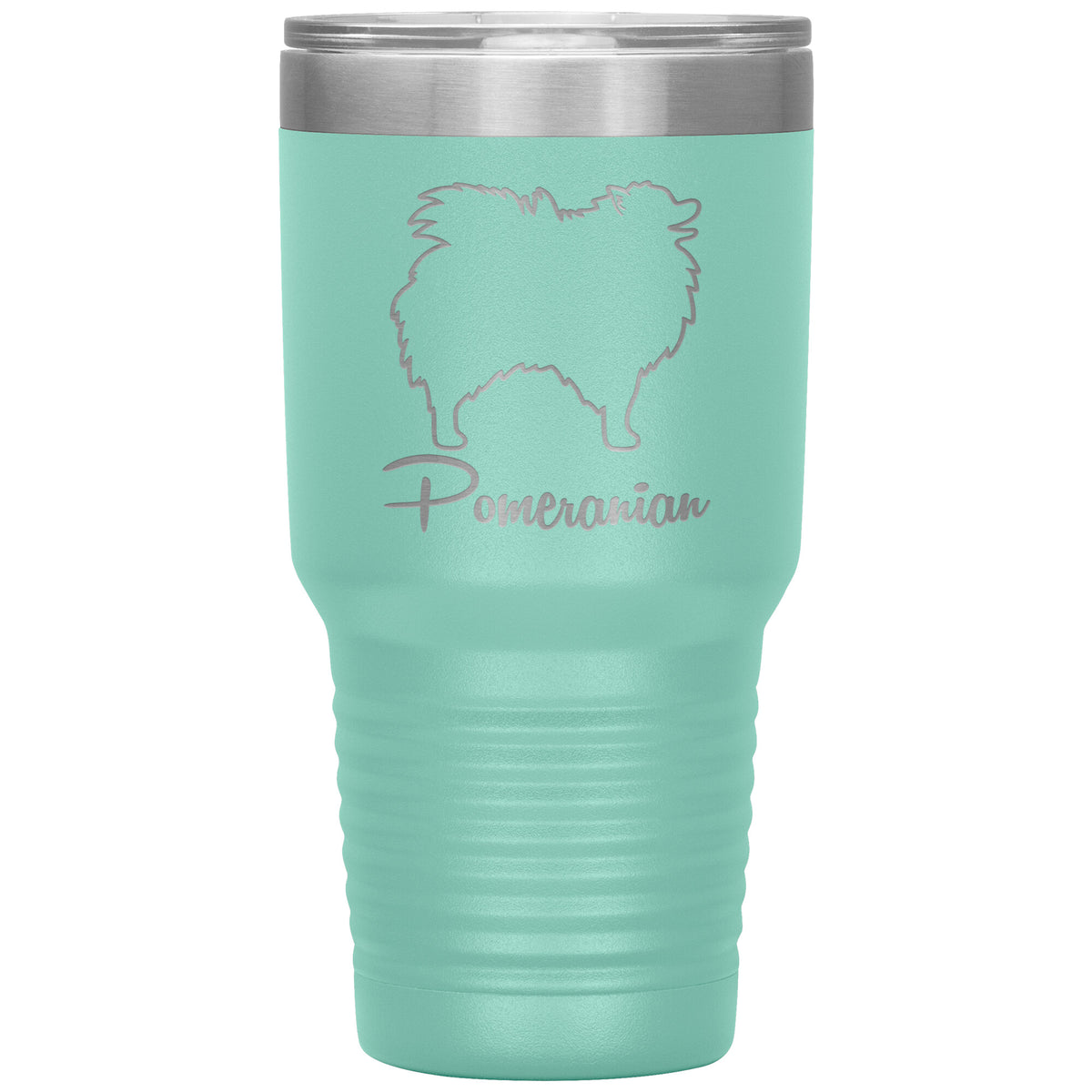 Pomeranian Dog Outlined Silhouette 30oz Insulated Tumbler