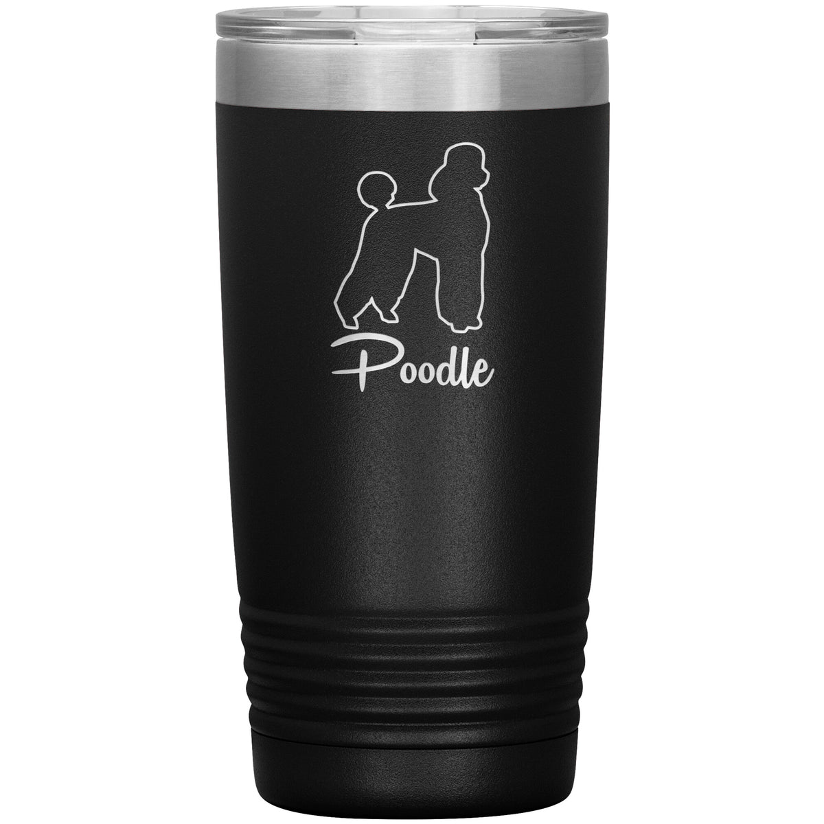 Poodle Dog Outlined Silhouette 20oz Insulated Tumbler