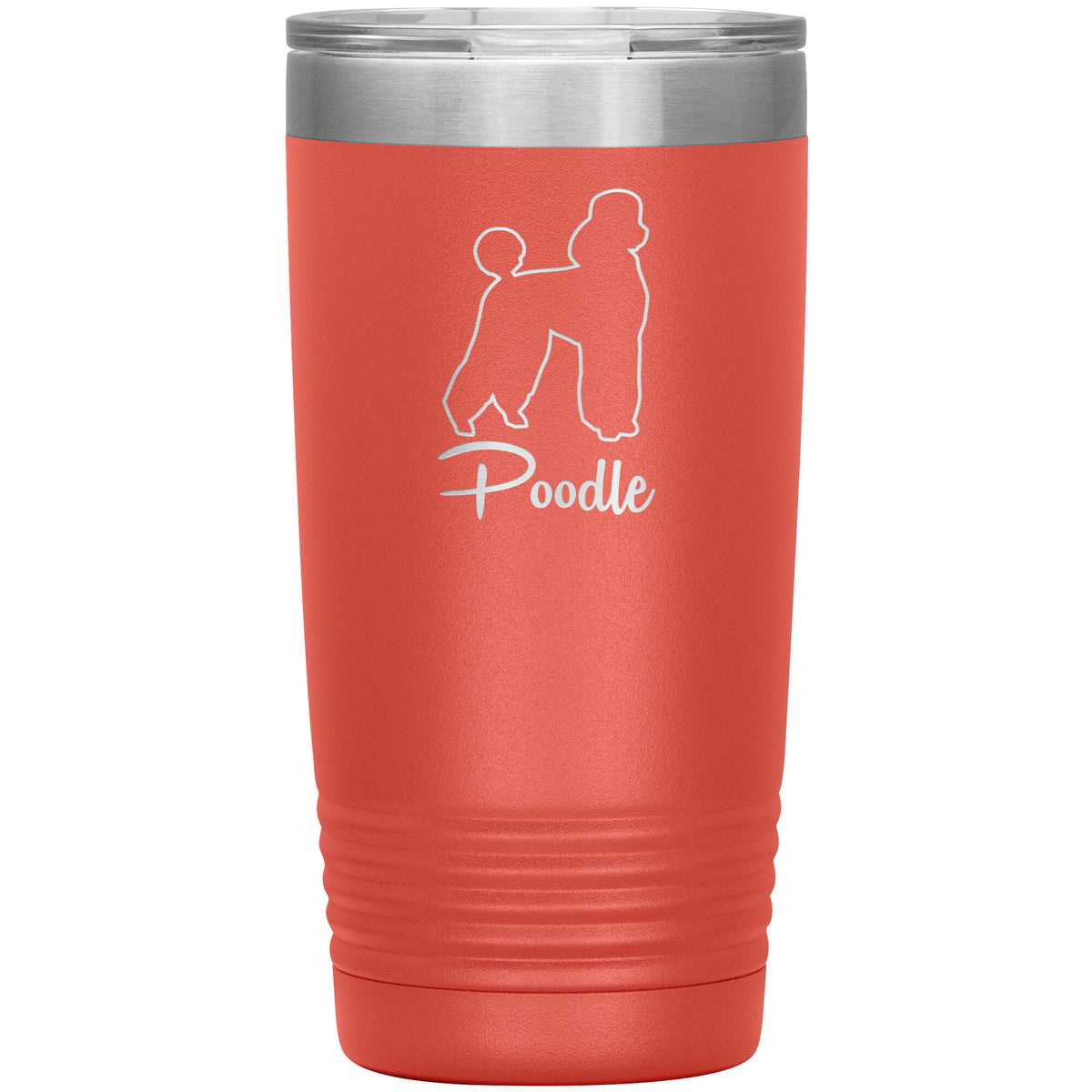Poodle Dog Outlined Silhouette 20oz Insulated Tumbler