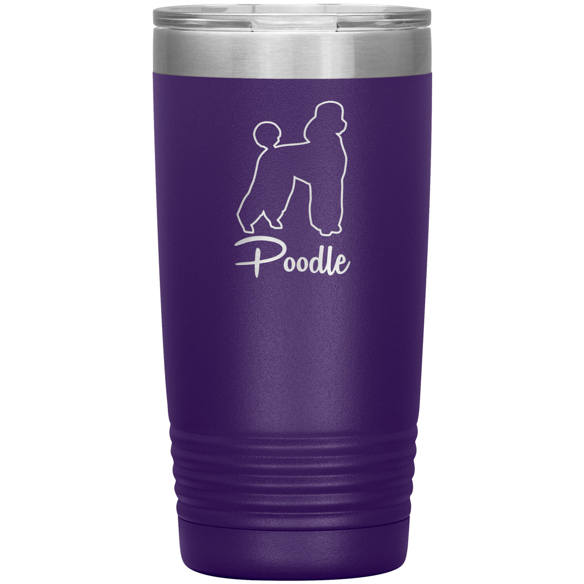 Poodle Dog Outlined Silhouette 20oz Insulated Tumbler