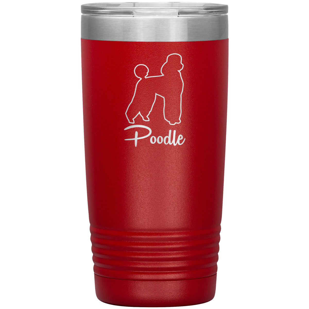 Poodle Dog Outlined Silhouette 20oz Insulated Tumbler