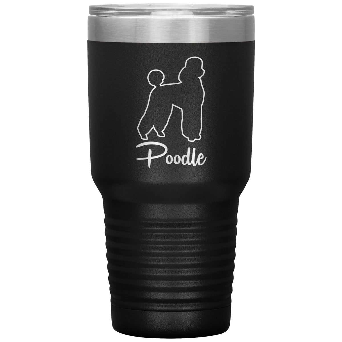 Poodle Dog Outlined Silhouette 30oz Insulated Tumbler