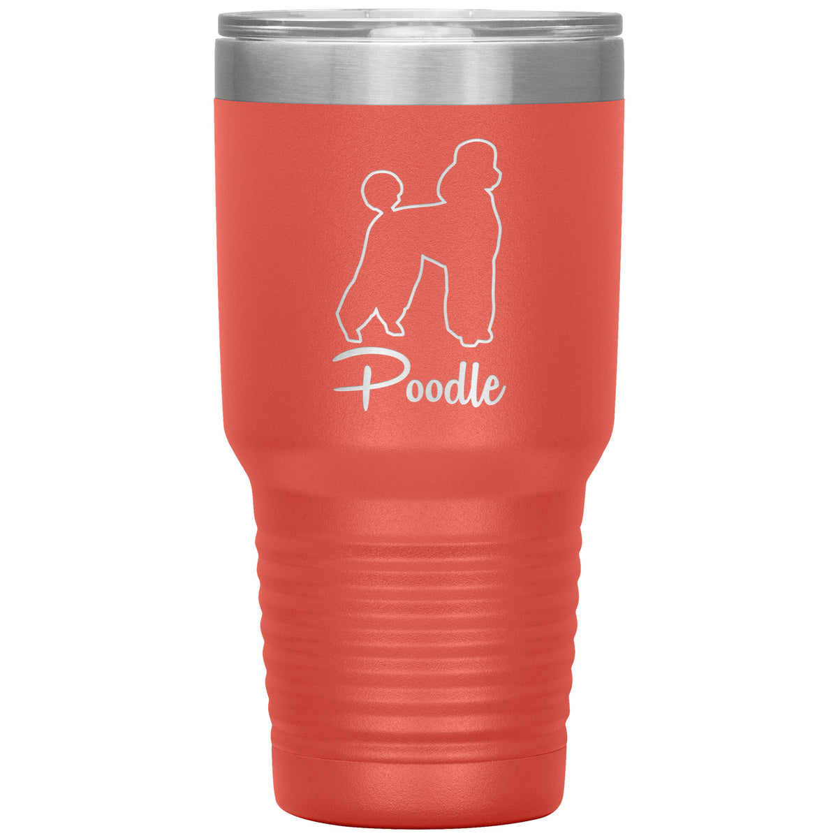 Poodle Dog Outlined Silhouette 30oz Insulated Tumbler
