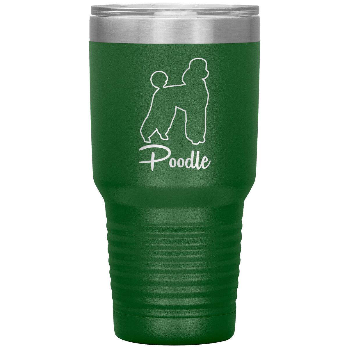 Poodle Dog Outlined Silhouette 30oz Insulated Tumbler
