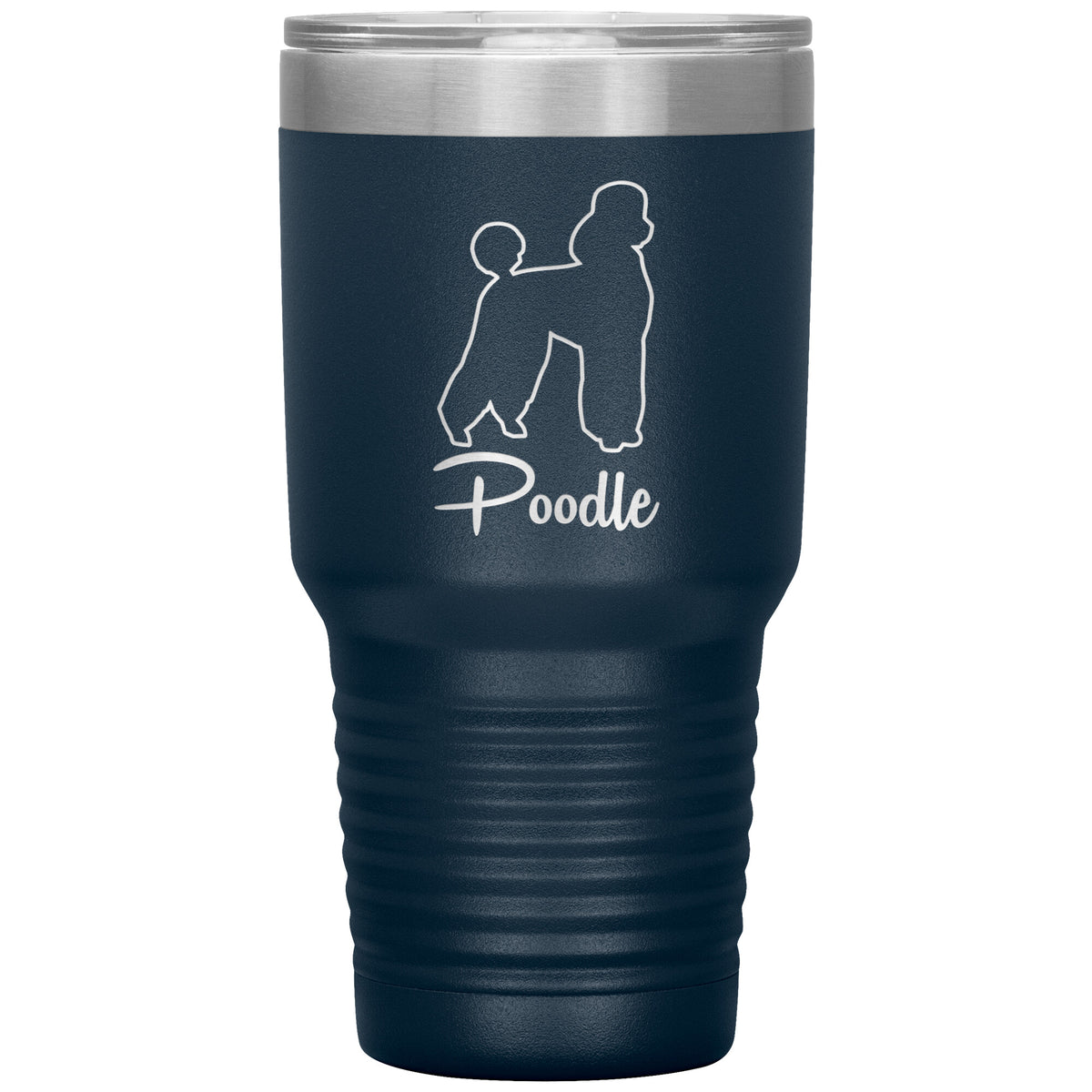 Poodle Dog Outlined Silhouette 30oz Insulated Tumbler