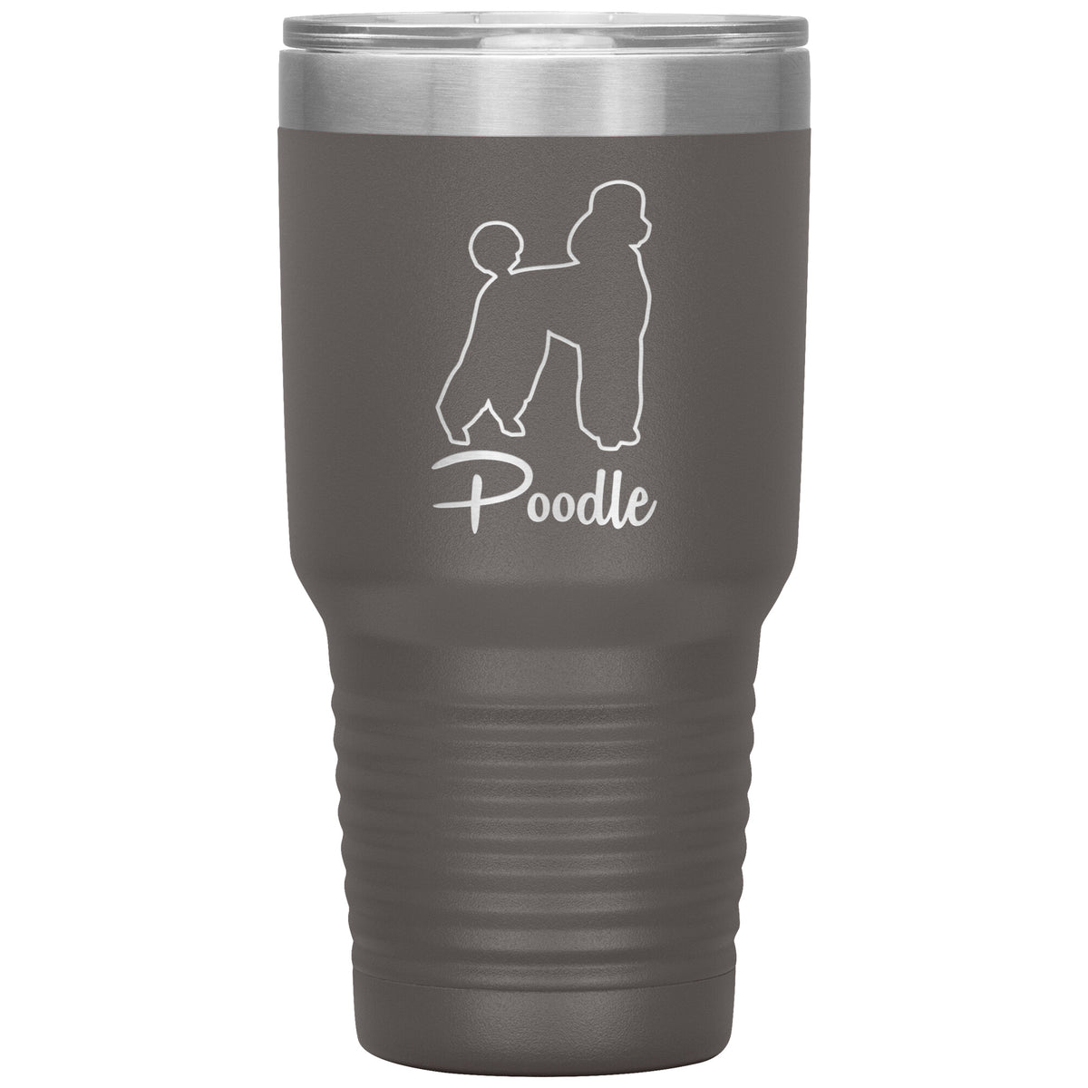 Poodle Dog Outlined Silhouette 30oz Insulated Tumbler