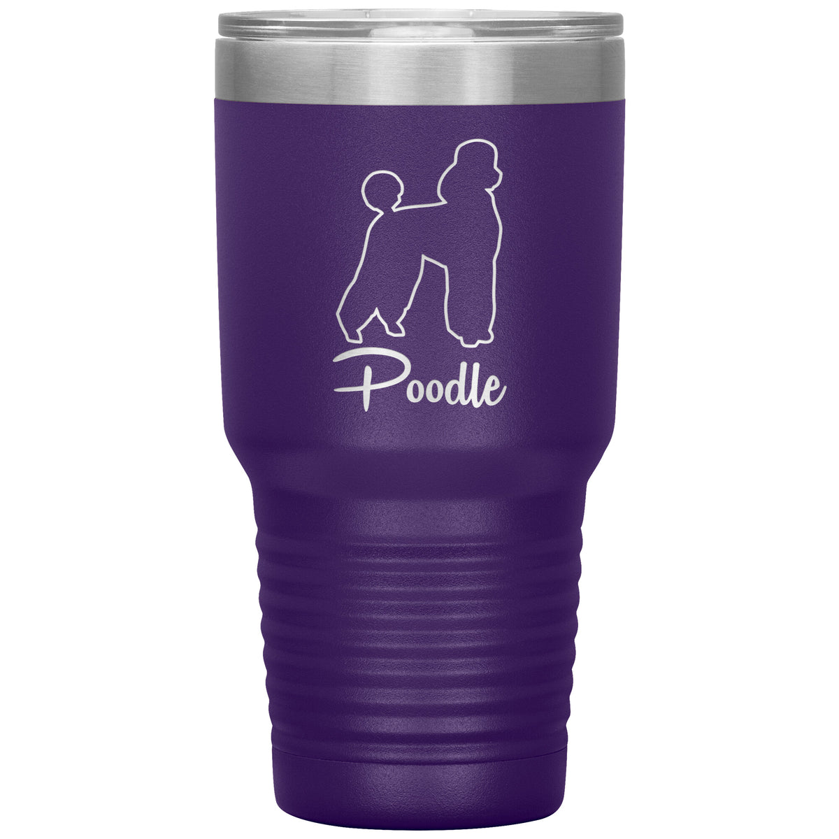 Poodle Dog Outlined Silhouette 30oz Insulated Tumbler