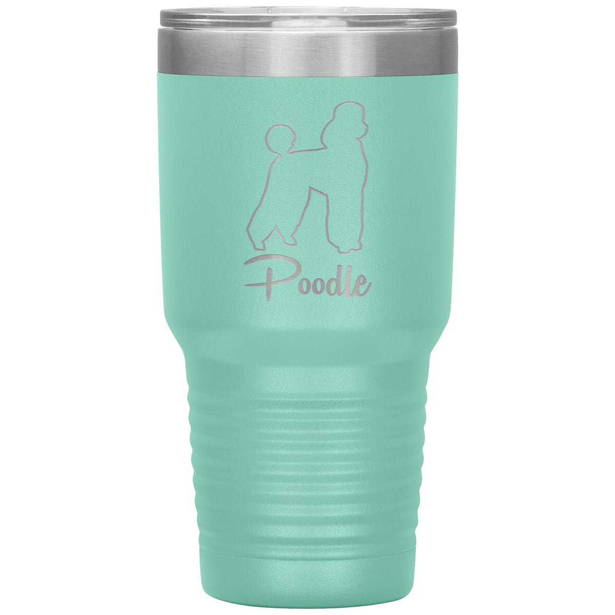 Poodle Dog Outlined Silhouette 30oz Insulated Tumbler