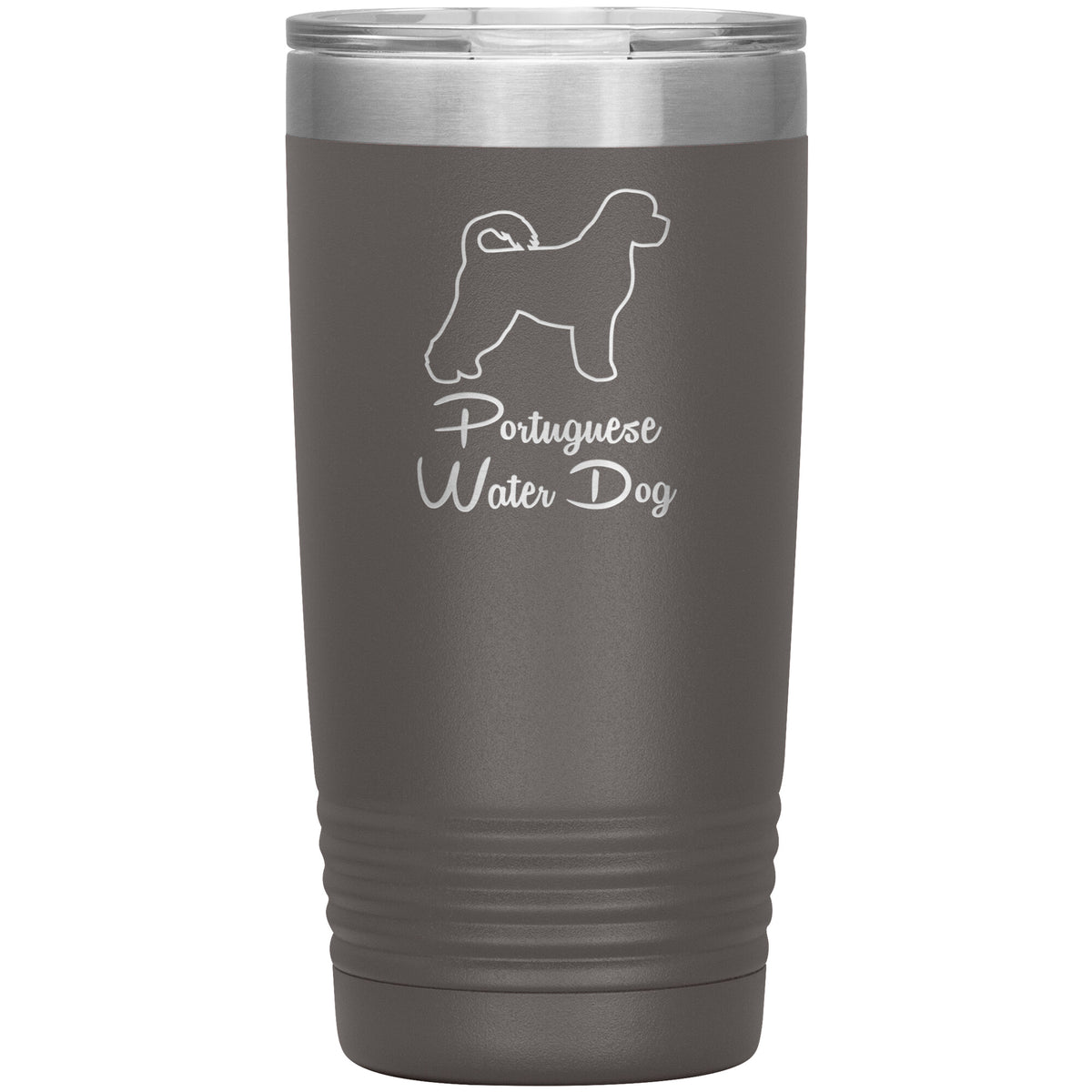 Portugese Water Dog Outlined Silhouette 20oz Insulated Tumbler