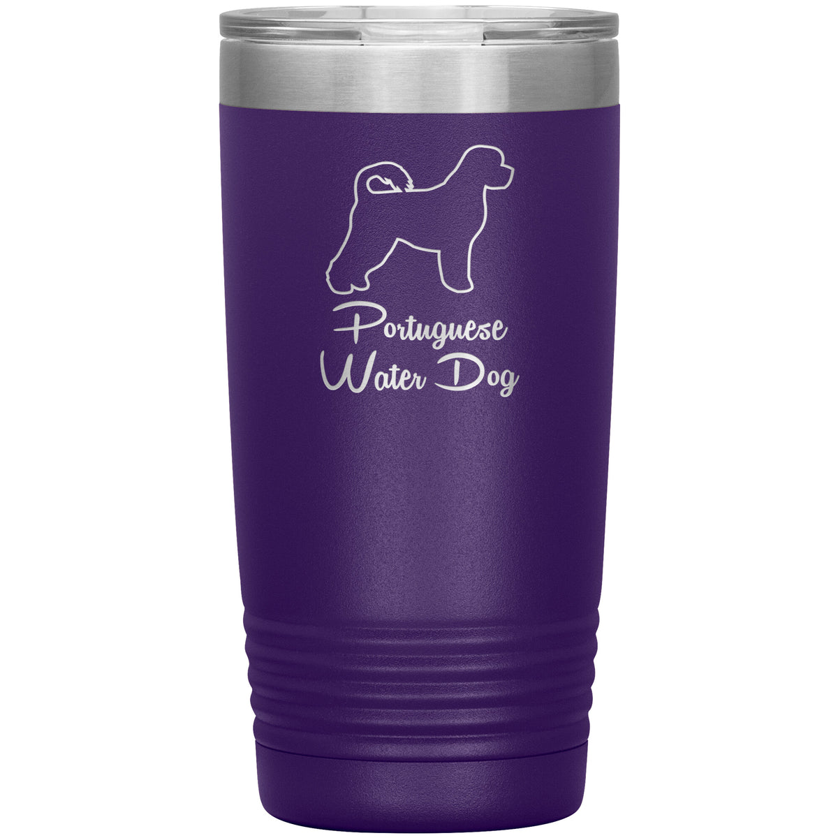 Portugese Water Dog Outlined Silhouette 20oz Insulated Tumbler