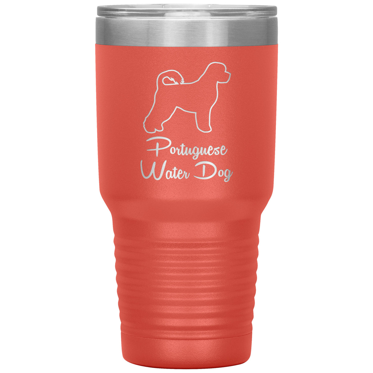 Portugese Water Dog Outlined Silhouette 30oz Insulated Tumbler