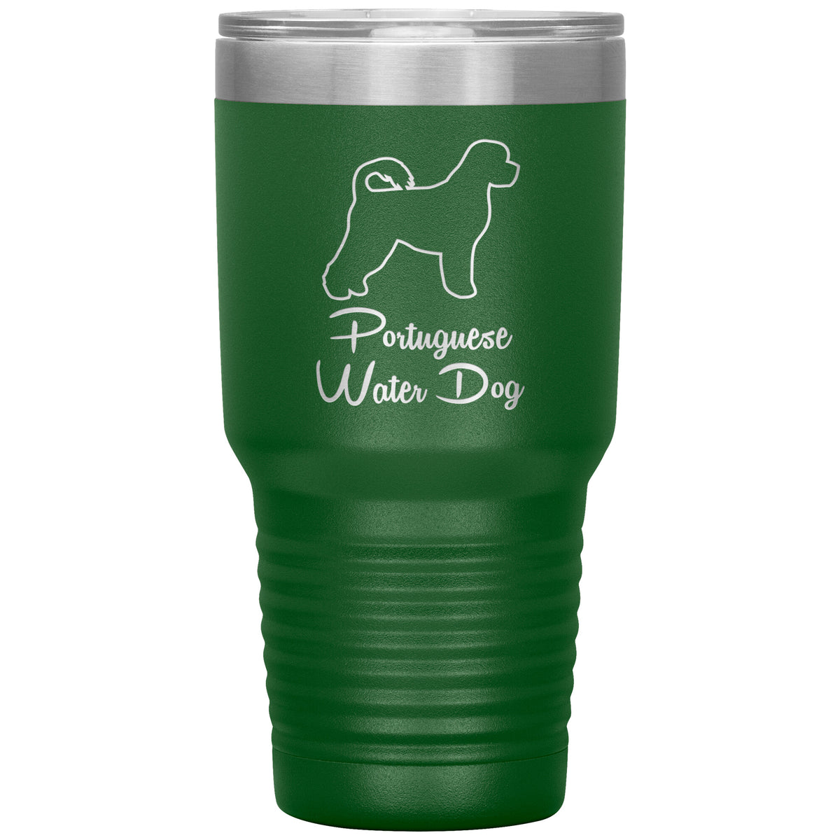 Portugese Water Dog Outlined Silhouette 30oz Insulated Tumbler