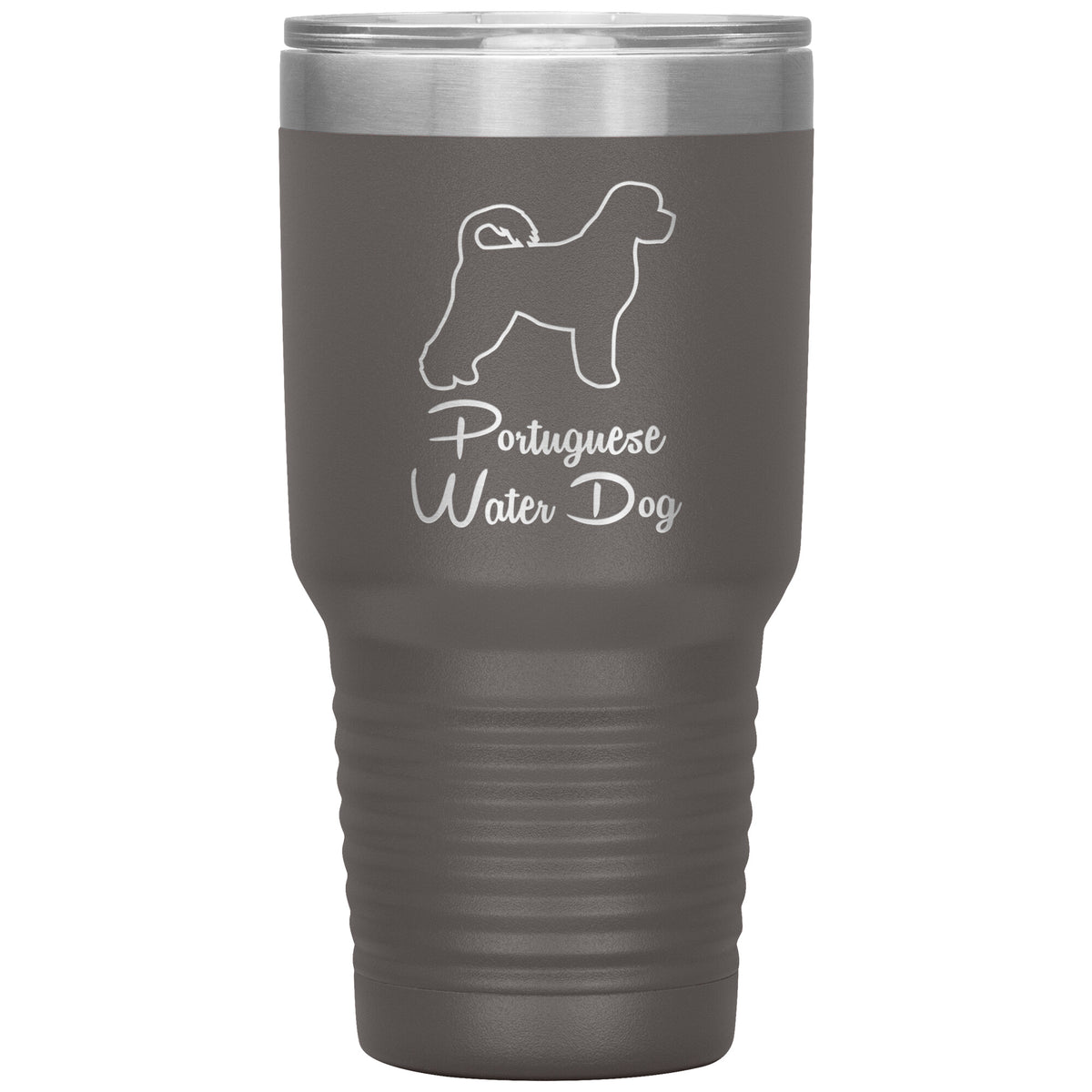 Portugese Water Dog Outlined Silhouette 30oz Insulated Tumbler
