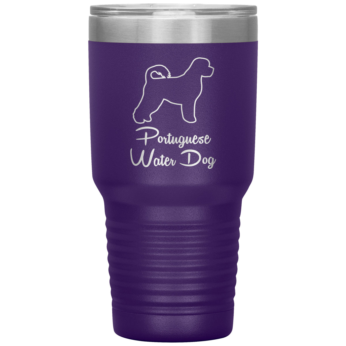 Portugese Water Dog Outlined Silhouette 30oz Insulated Tumbler