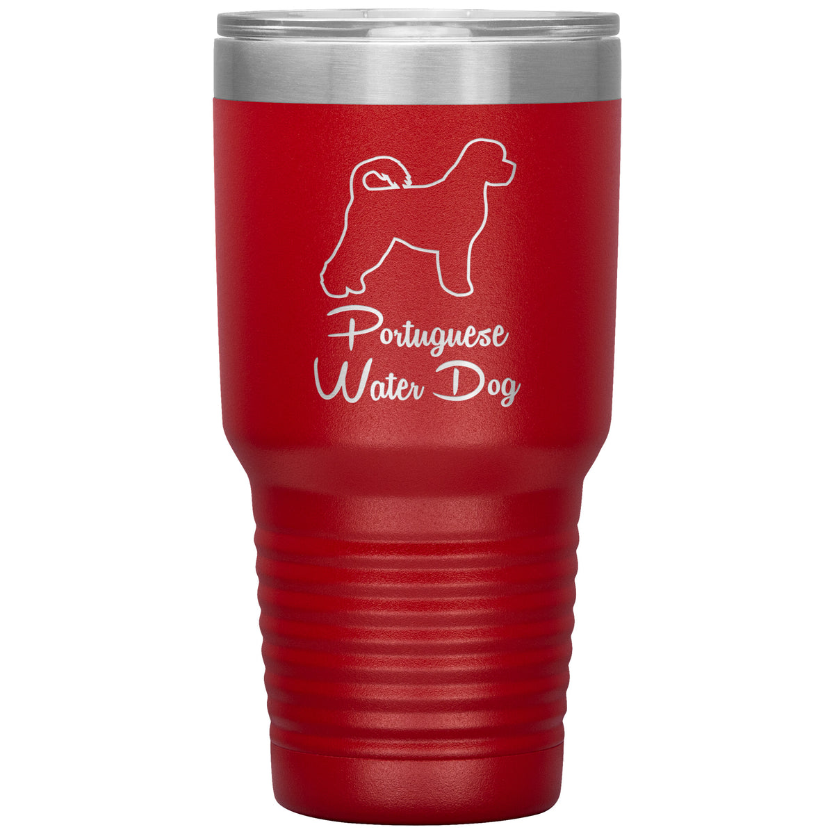 Portugese Water Dog Outlined Silhouette 30oz Insulated Tumbler