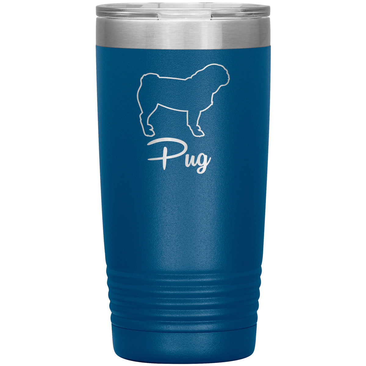Pug Dog Outlined Silhouette 20oz Insulated Tumbler