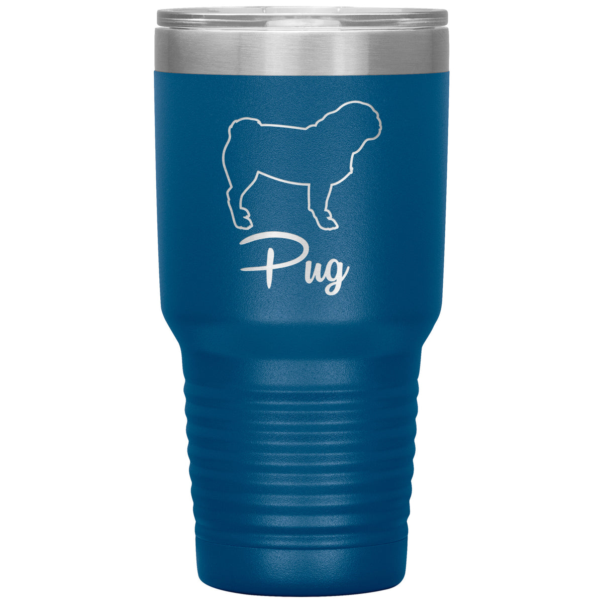 Pug Dog Outlined Silhouette 30oz Insulated Tumbler