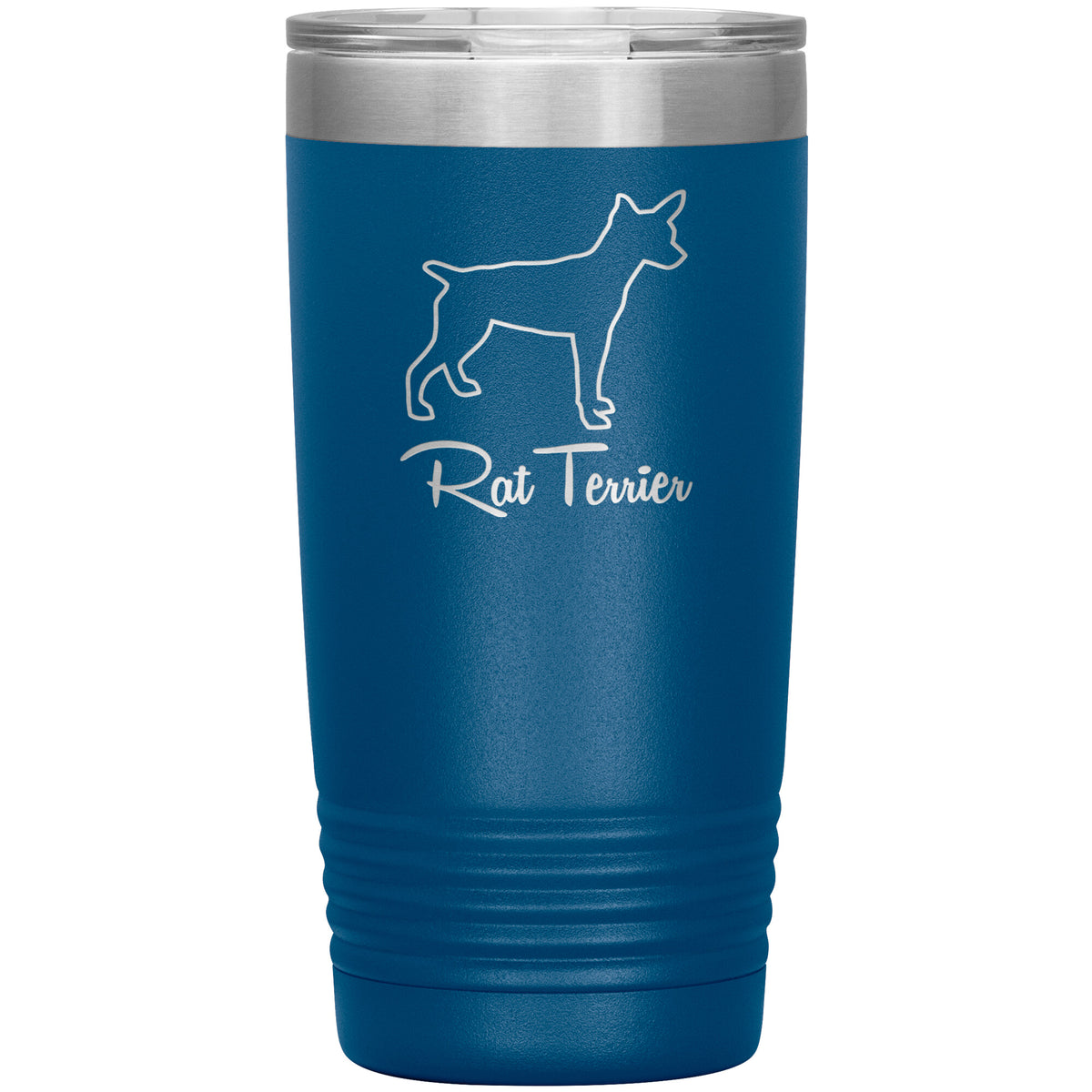 Rat Terrier Dog Outlined Silhouette 20oz Insulated Tumbler