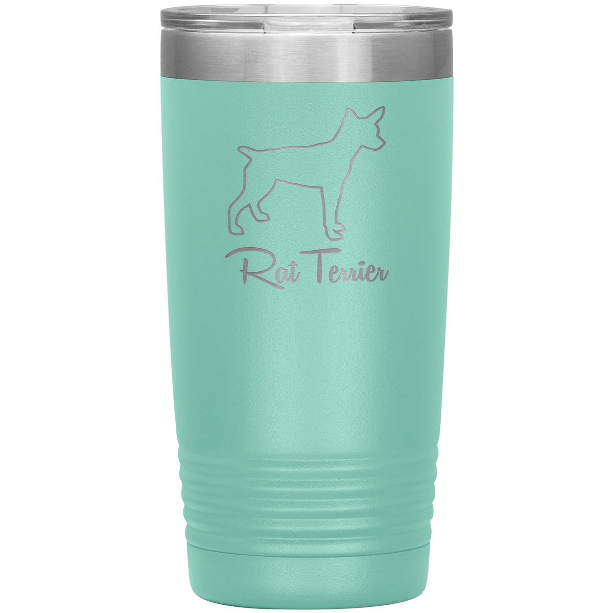 Rat Terrier Dog Outlined Silhouette 20oz Insulated Tumbler