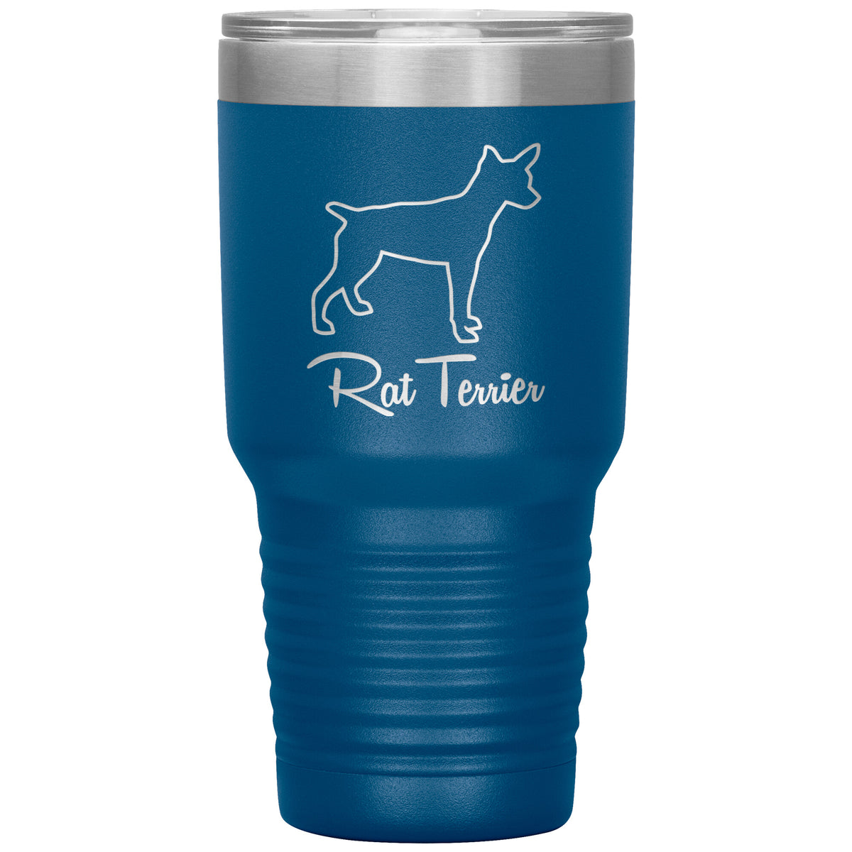 Rat Terrier Dog Outlined Silhouette 30oz Insulated Tumbler