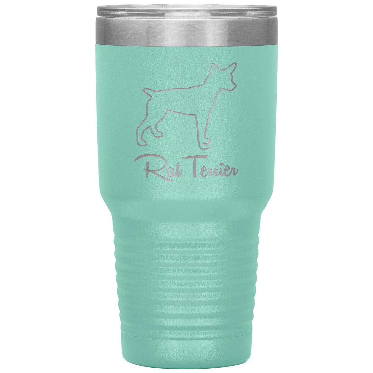 Rat Terrier Dog Outlined Silhouette 30oz Insulated Tumbler