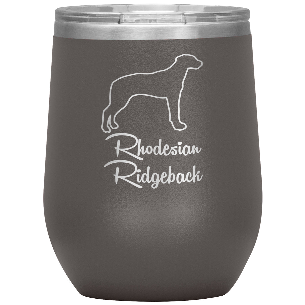Rhodesian Ridgeback Dog Outlined Silhouette 12oz Wine Insulated Tumbler