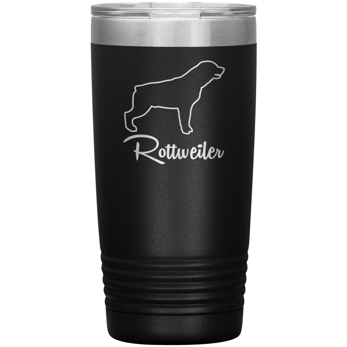 Rottweiler Dog Outlined Silhouette 20oz Insulated Tumbler