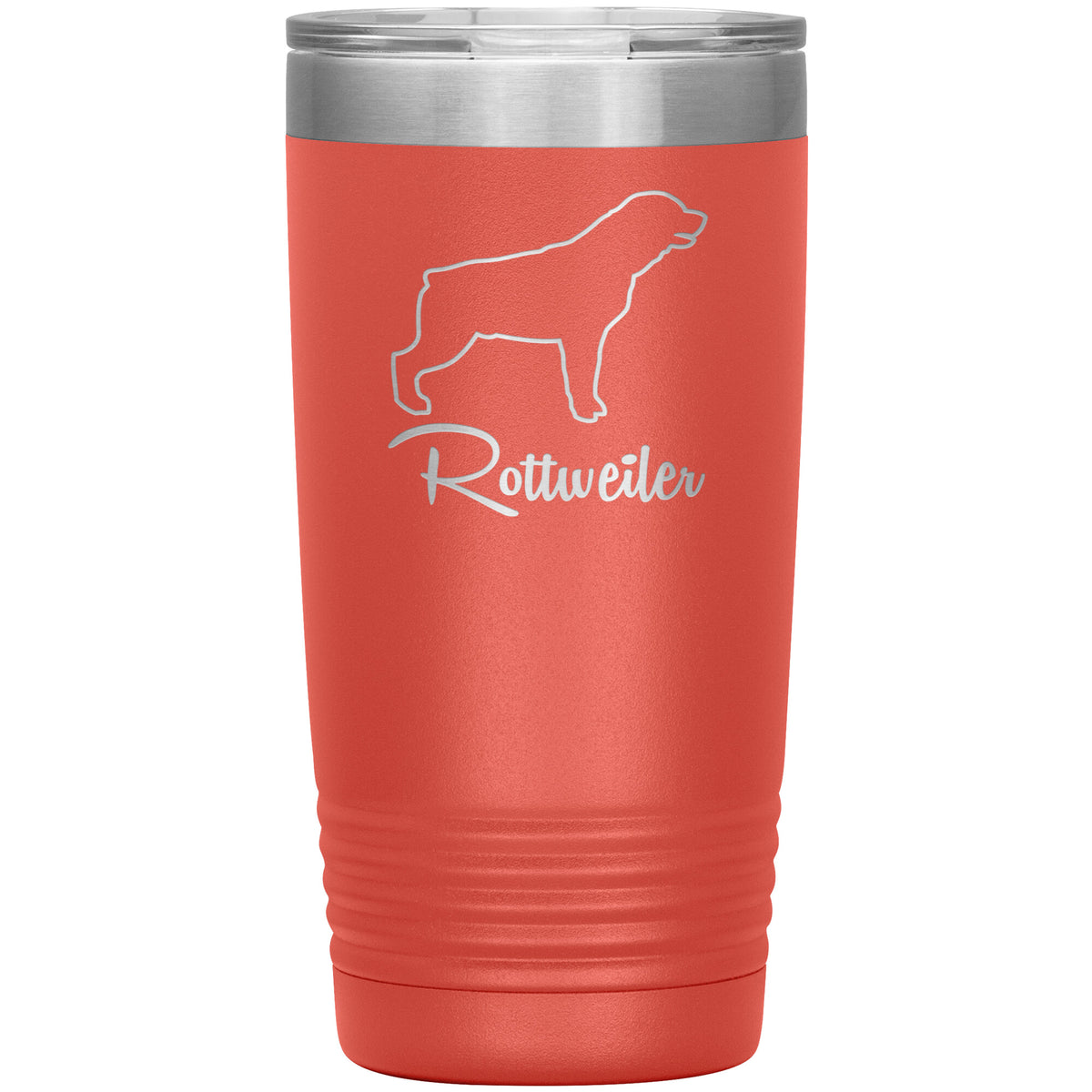 Rottweiler Dog Outlined Silhouette 20oz Insulated Tumbler