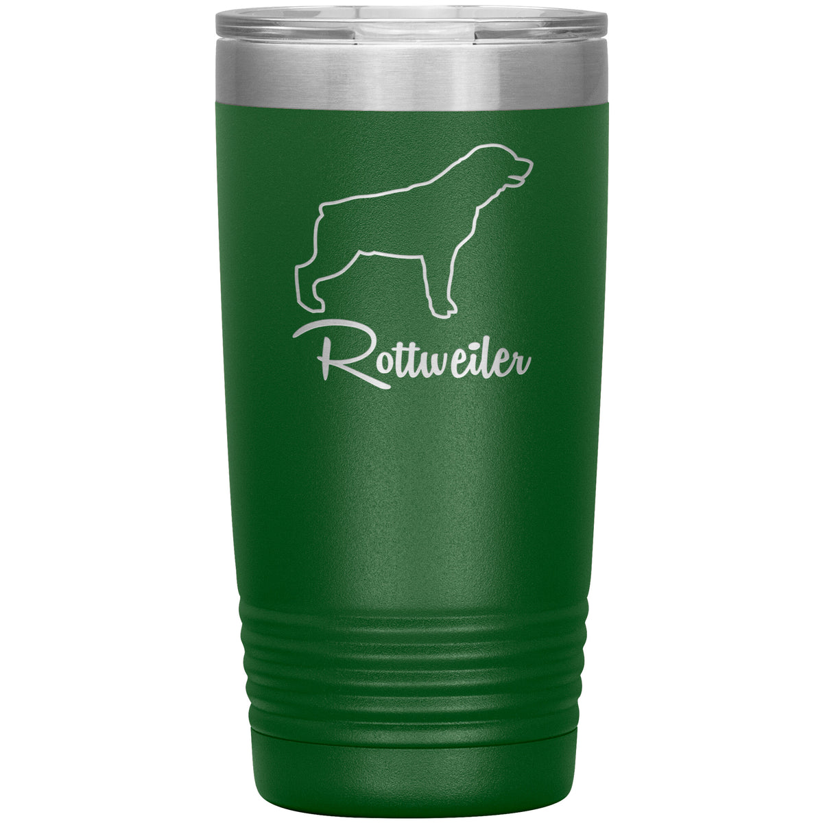 Rottweiler Dog Outlined Silhouette 20oz Insulated Tumbler