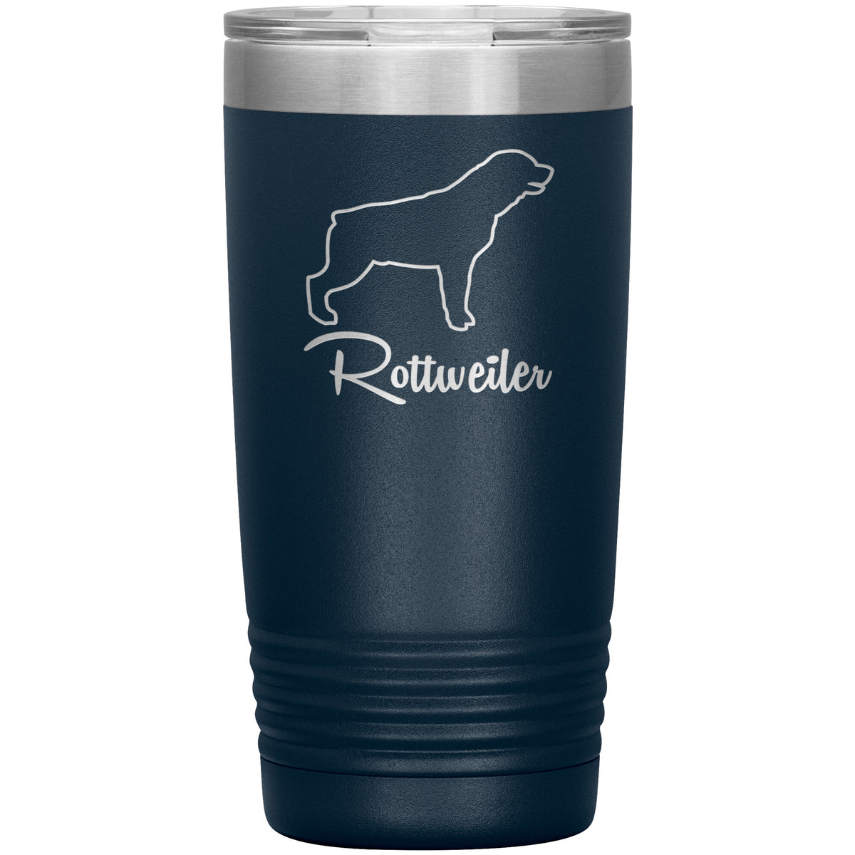 Rottweiler Dog Outlined Silhouette 20oz Insulated Tumbler