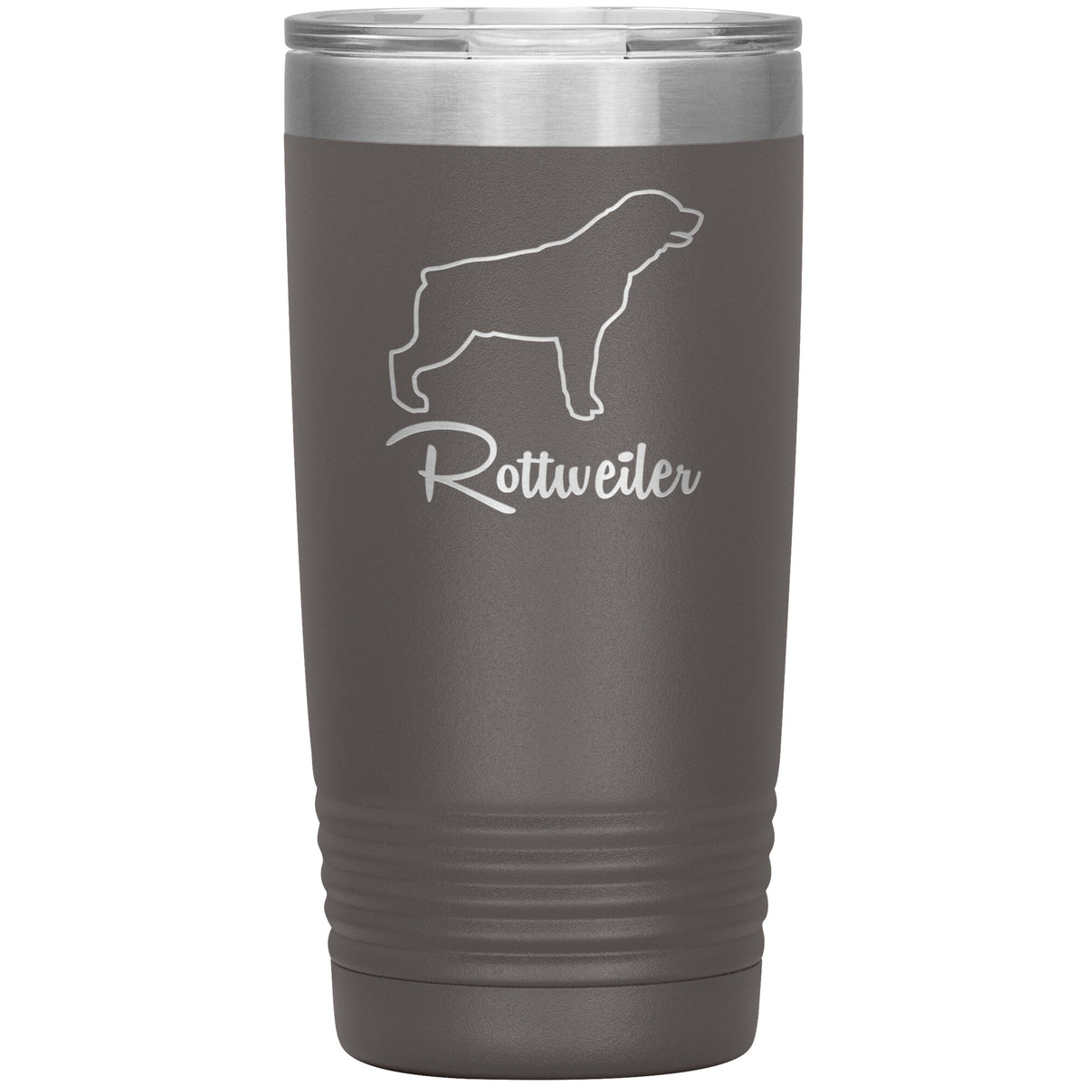Rottweiler Dog Outlined Silhouette 20oz Insulated Tumbler
