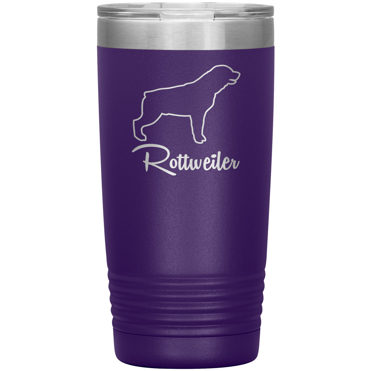 Rottweiler Dog Outlined Silhouette 20oz Insulated Tumbler