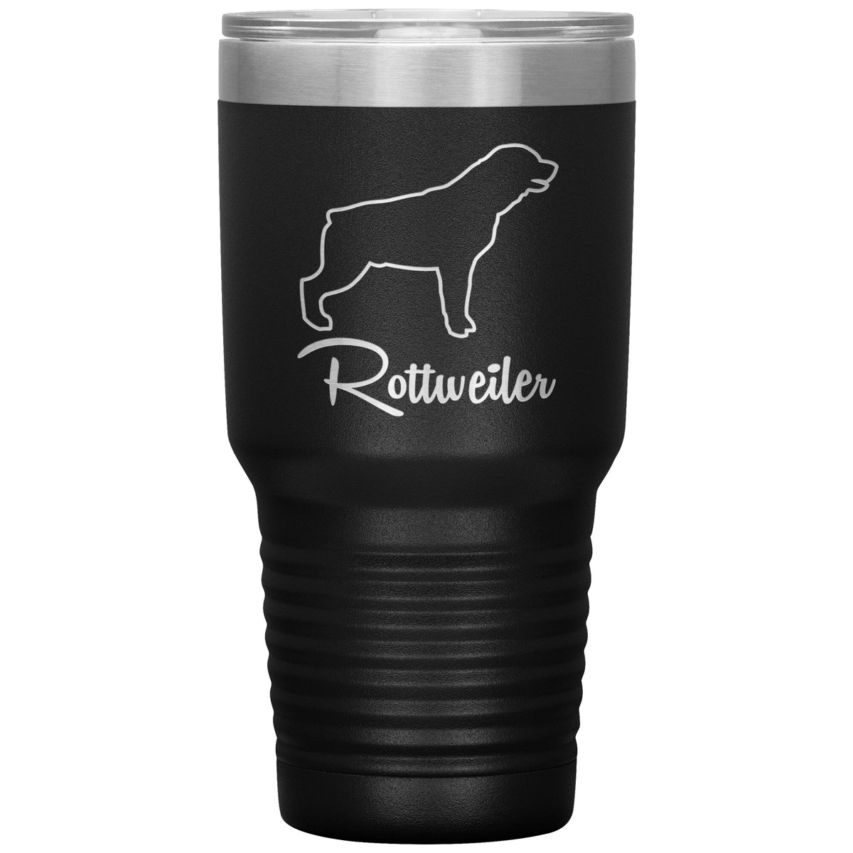 Rottweiler Dog Outlined Silhouette 30oz Insulated Tumbler