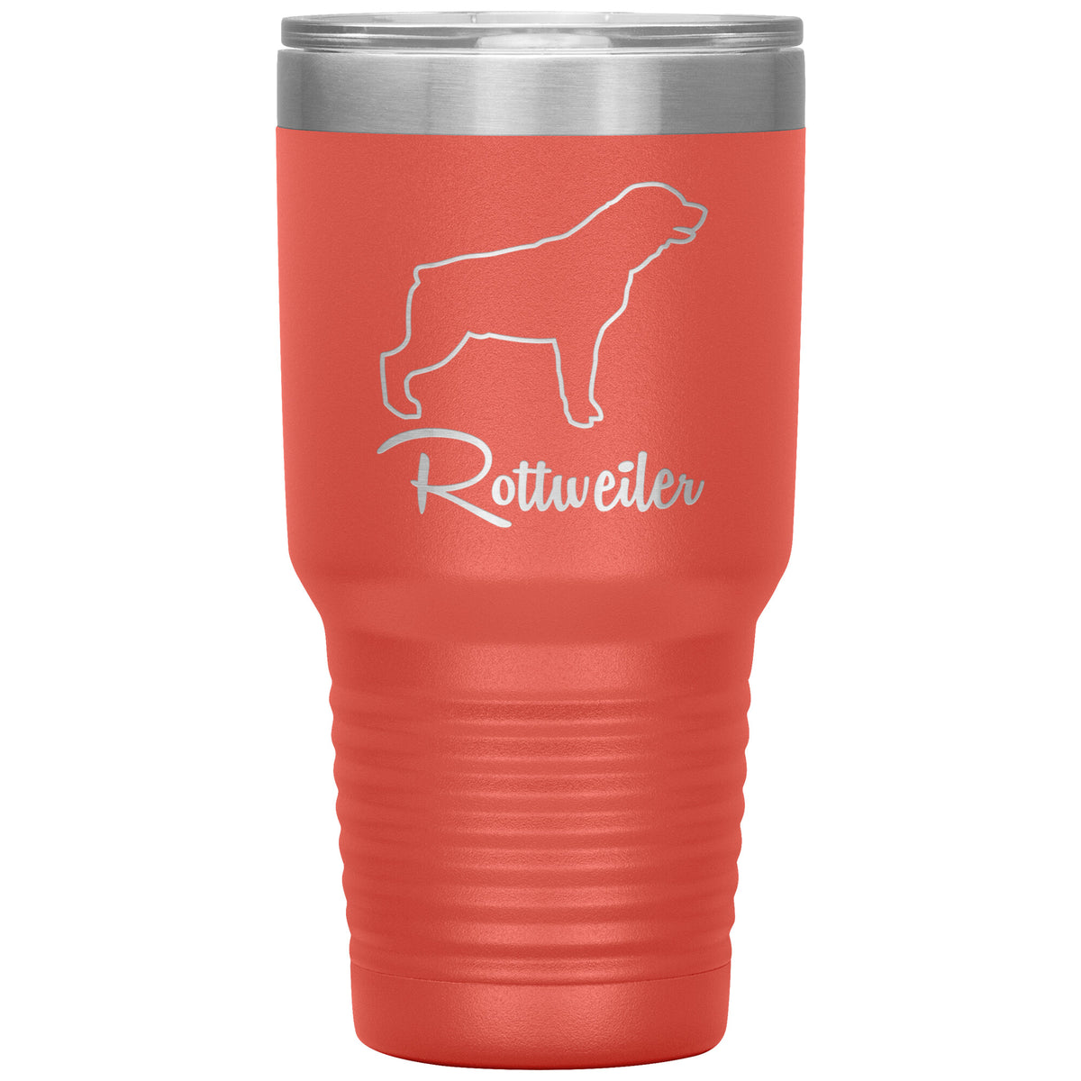 Rottweiler Dog Outlined Silhouette 30oz Insulated Tumbler
