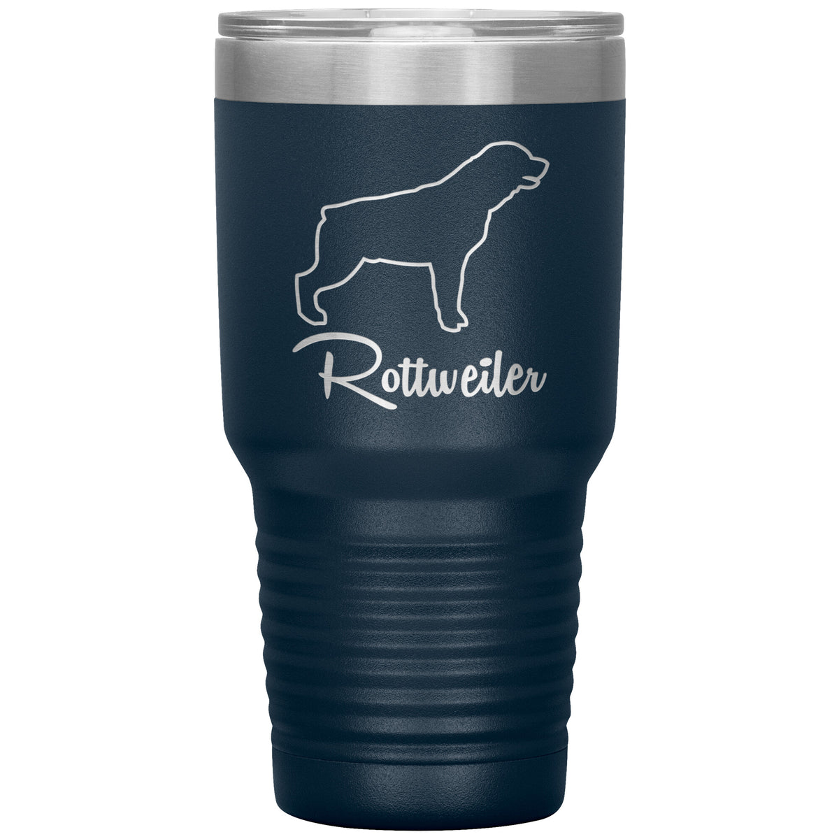 Rottweiler Dog Outlined Silhouette 30oz Insulated Tumbler
