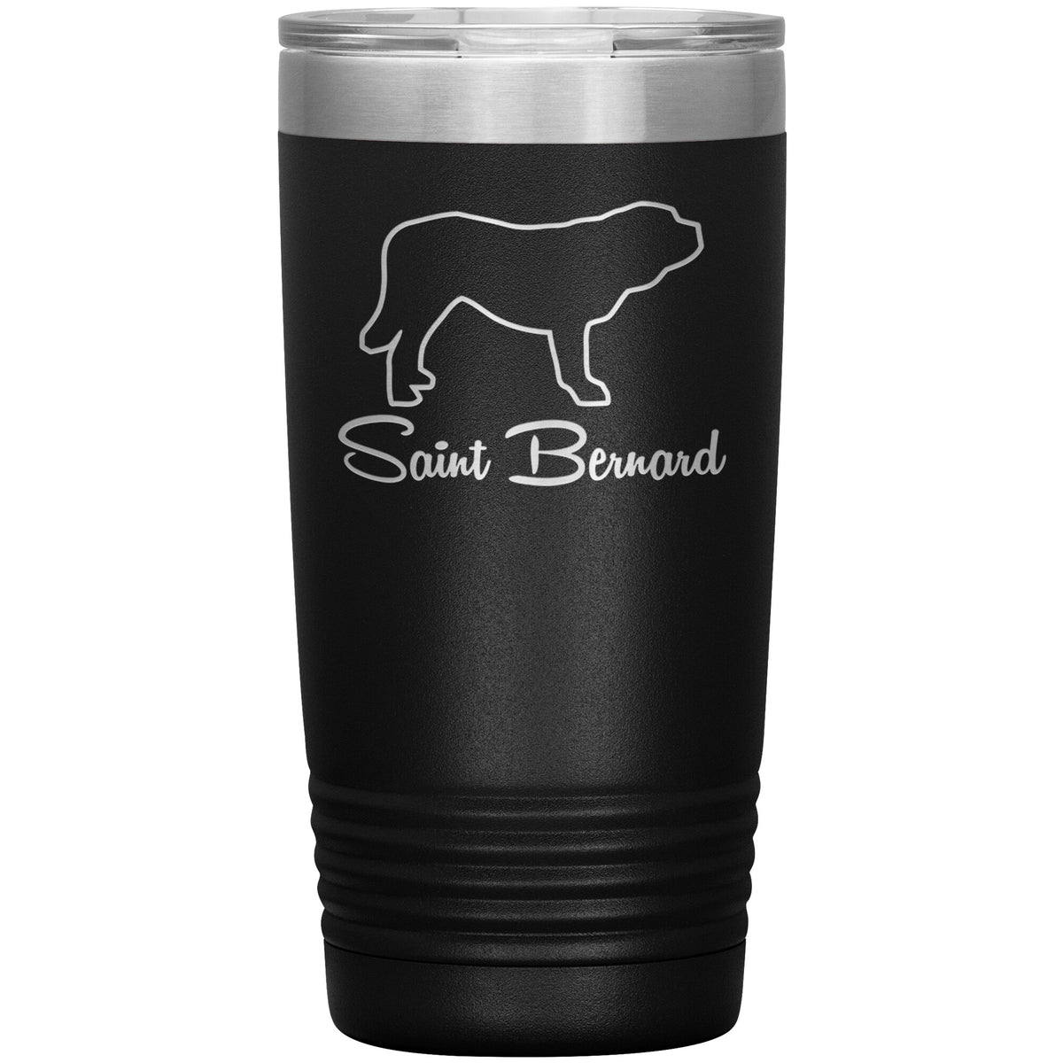 Saint Bernard Dog Outlined Silhouette 20oz Insulated Tumbler