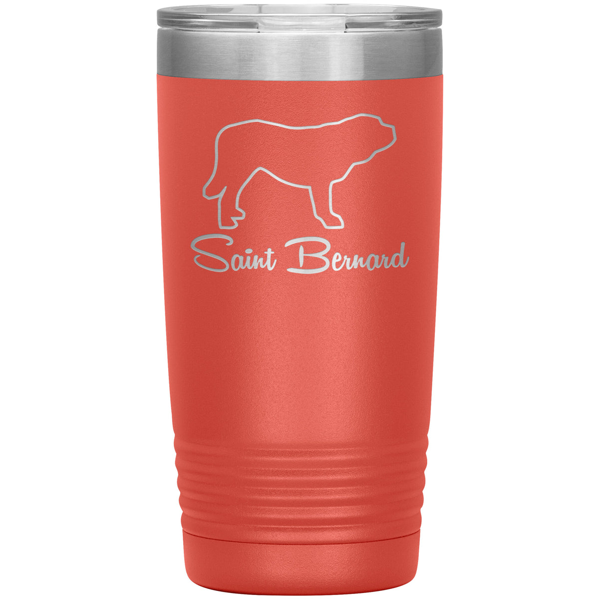 Saint Bernard Dog Outlined Silhouette 20oz Insulated Tumbler