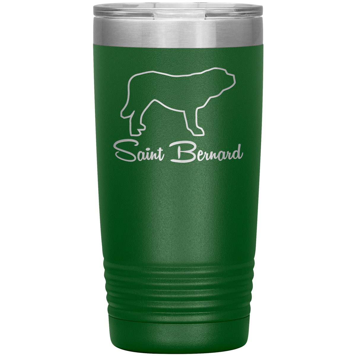 Saint Bernard Dog Outlined Silhouette 20oz Insulated Tumbler